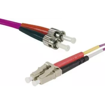 EXERTIS CONNECT OM4 Światłowodowy Kabel Patch, LC Duplex do ST Duplex, 50/125µm, Erika-Violet, 2m 392792