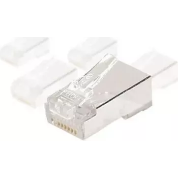 EXERTIS CONNECT Ekranowany wtyk modułowy RJ45 do kabli okrągłych, STP, 8P8C, CAT 6, opakowanie 100 szt. 920870