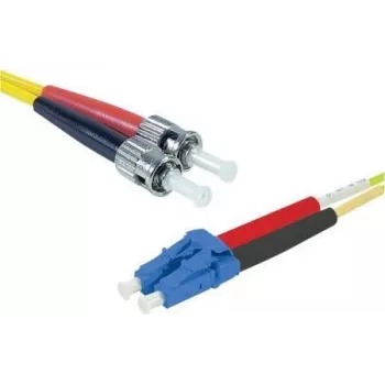 EXERTIS CONNECT ST/UPC do LC/UPC jednomodowy duplex OS2 LSZH kabel światłowodowy patchcord, 3m, żółty
