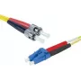 EXERTIS CONNECT ST/UPC do LC/UPC jednomodowy duplex OS2 LSZH kabel światłowodowy patchcord, 3m, żółty