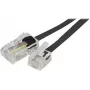 Kabel telefoniczny Exertis Connect RJ-11 męski do RJ-45 męski 3,0 m płaski czarny EXC911736