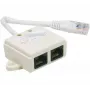 Rozdzielacz telefoniczny Exertis Connect RJ-45 męski na 2x RJ-45 żeńskie, 10 cm, CAT 5e, kość słoniowa 252470