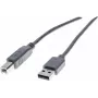 Kabel USB 2.0 Exertis Connect A-B, 60 cm, szary 532406