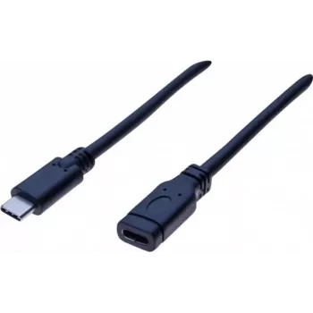 EXERTIS CONNECT kabel przedłużający USB 3.1 Gen 2 USB-C 1m męski-żeński 10Gbps 100W PD wideo 4K czarny 532495