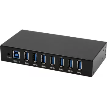 EXSYS EX-11237HMS 7-portowy metalowy hub USB 3.2 Gen 1 z ochroną ESD 15KV