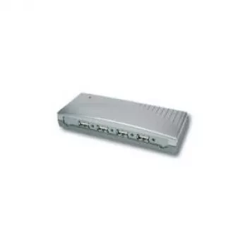 EXSYS EX-1163 4-portowy hub USB 2.0 z zasilaczem, plastikowy, czarny