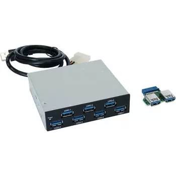 EXSYS EX-1167 7-portowy wewnętrzny hub USB 3.0, wnęka 3,5 cala, chipset VIA VL810