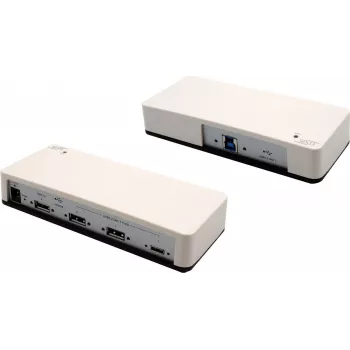 EXSYS EX-1182VIS-2 7-portowy przemysłowy hub USB 3.2 Gen 1, metalowy, beżowy