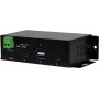 EXSYS EX-1274HMV 4-portowy przemysłowy hub USB 3.2 Gen 2 z 2x USB-A i 2x USB-C, metalowy, montaż na szynie DIN/ścianie/szafie rack