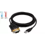 Kabel adaptera EXSYS EX-1311-2T USB 2.0 na RS-232 z chipsetem FTDI, 0,8 m, czarny