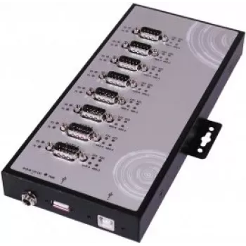 EXSYS EX-1348HMV 8-portowy koncentrator adaptera szeregowego USB 2.0 na RS-232/422/485 z metalową obudową i chipsetem FTDI