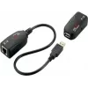 EXSYS EX-1441-2 Zestaw przedłużacza Gigabit Ethernet przez kabel koncentryczny, zasięg 1000 m, obudowa metalowa, czarny