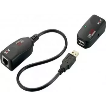 EXSYS EX-1441-2 Zestaw przedłużacza Gigabit Ethernet przez kabel koncentryczny, zasięg 1000 m, obudowa metalowa, czarny