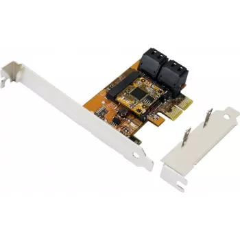 EXSYS EX-3517 7-portowa karta kontrolera SATA III PCIe x2 - ASMedia ASM1062 + JMicron JMB575S, 6Gbps, dołączony niski wspornik