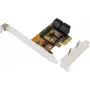EXSYS EX-3517 7-portowa karta kontrolera SATA III PCIe x2 - ASMedia ASM1062 + JMicron JMB575S, 6Gbps, dołączony niski wspornik