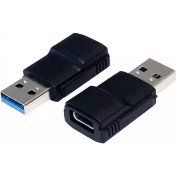 Adapter EXSYS EX-47991 USB 3.1 Gen 1 Type-A męski do Type-C żeński, czarny