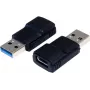 Adapter EXSYS EX-47991 USB 3.1 Gen 1 Type-A męski do Type-C żeński, czarny