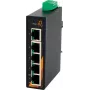 EXSYS EX-6200 5-portowy przemysłowy switch Ethernet, niezarządzalny, 10/100Base-TX, szyna DIN, -40 do 75°C