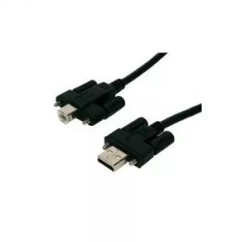 Kabel EXSYS EX-K1552V USB 2.0, Typ A męski do Typ B męski ze śrubami motylkowymi, 2 m, czarny