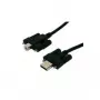 Kabel EXSYS EX-K1552V USB 2.0, Typ A męski do Typ B męski ze śrubami motylkowymi, 2 m, czarny