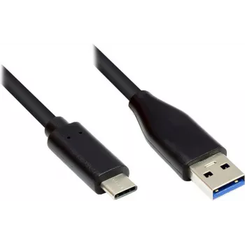 Kabel EXSYS EX-K1584-1.0 USB 3.2 Gen 1 Type-A do Type-C, 1 m, czarny