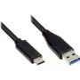 Kabel EXSYS EX-K1584-1.0 USB 3.2 Gen 1 Type-A do Type-C, 1 m, czarny