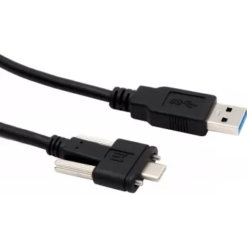 Kabel EXSYS EX-K1593V USB 3.2 Gen 2, USB-A do USB-C, 1m, czarny, 10Gbps, ładowanie 60W