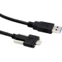 Kabel EXSYS EX-K1593V USB 3.2 Gen 2, USB-A do USB-C, 1m, czarny, 10Gbps, ładowanie 60W