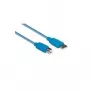 Kabel EXSYS EX-K1620-2 USB 3.2 Gen 1, USB-A do USB-B, 2 m, niebieski