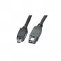 Kabel EXSYS FireWire 800 do 400 9-pin do 4-pin, 2m, czarny EX-K6871