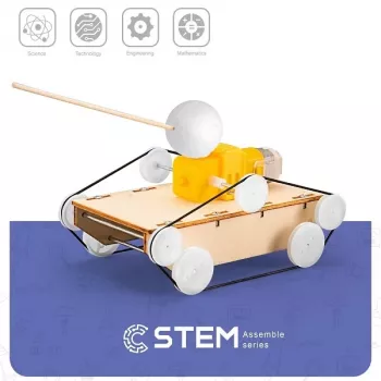 EXTRA DIGITAL Edukacyjny Drewniany Zestaw Konstrukcyjny Czołg, Model Edukacyjny