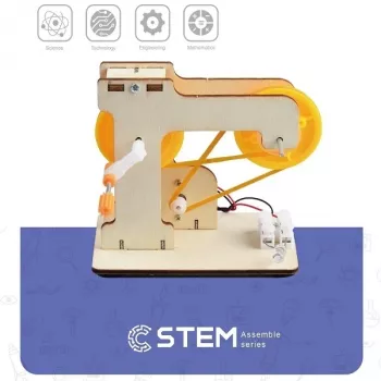 EXTRA DIGITAL Drewniany Zestaw Konstrukcyjny Obrotowy Generator Model Edukacyjny