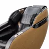 EXTRALINK 3D Zero Gravity Fotel Masujący z Drewnianymi Akcentami Laminowanymi, Czarny/Brązowy