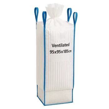 EXTRALINK Big Bag 95x95x185cm 1200kg z rękawem wysypowym | Wentylowany FIBC