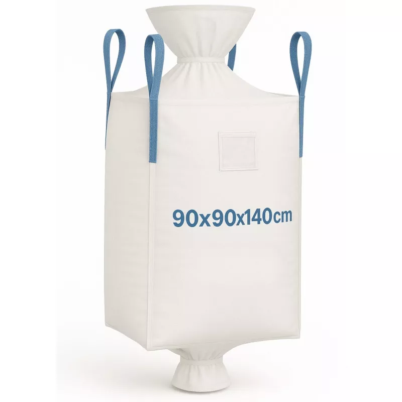 EXTRALINK Big Bag U+2 90x90x140cm 1000kg Biały FIBC Worek Big Bag z Wylotem