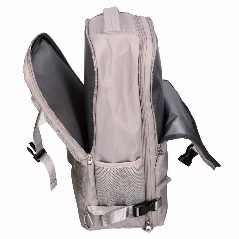 EXTRALINK Black Forest KM03 Cabin Travel Backpack 45x20x30 cm z 2 kosmetyczkami – szary