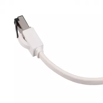 EXTRALINK Cat.8 U/FTP Płaski kabel krosowy Ethernet 1m 40G biały