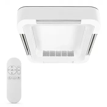 Extralink Cube Air 23 Smart WiFi Sufitowy Wentylator z Światłem, Biały, 59 cm, Sterowanie Aplikacją