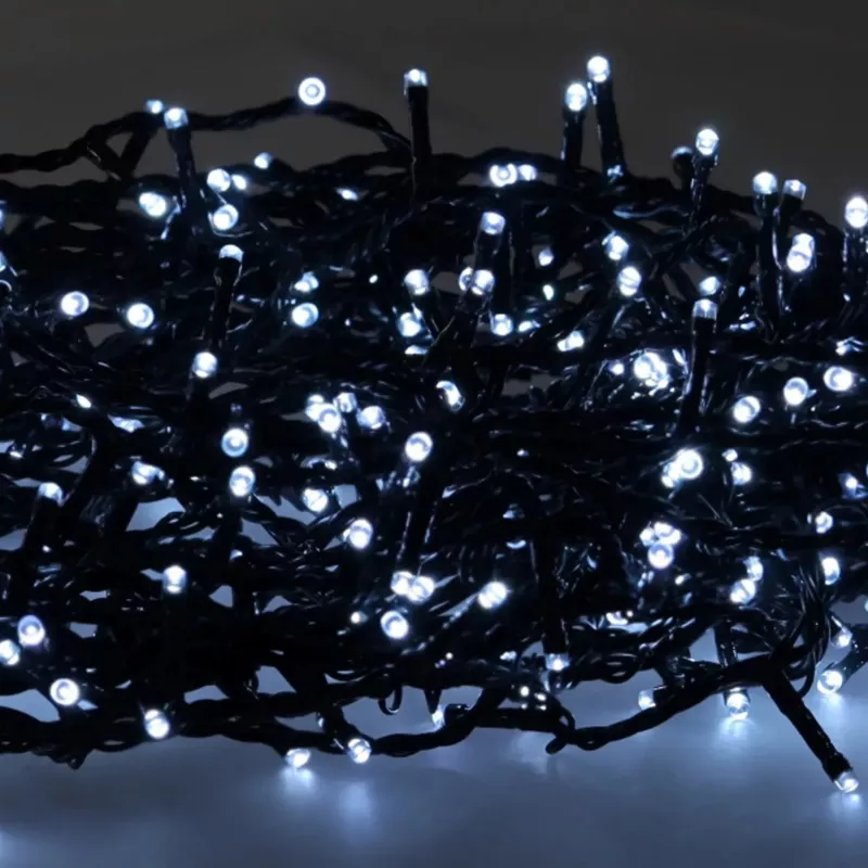 Extralink LED girlanda świetlna 200 LED zimna biel 10m + 3m IP44 wewnątrz/na zewnątrz