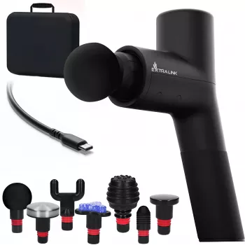 Extralink Massage Gymgun Fit 2.0 Pro Massage Gun, 7 Attachments, 6 Modes