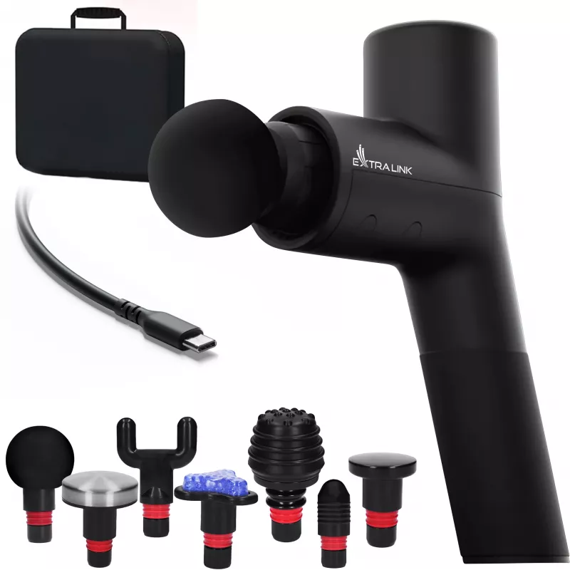 Extralink Massage Gymgun Fit 2.0 Pro Massage Gun, 7 Attachments, 6 Modes