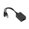 Extralink PoE Inwerter 1 Port, Wejście 1x 1000Mb/s RJ45/Gniazdo 10-30V, Wyjście 48V