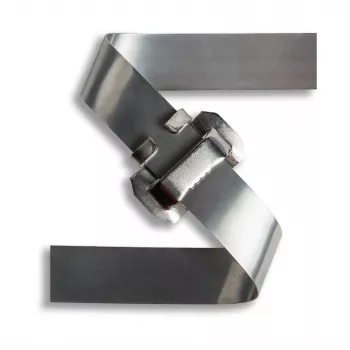 Taśma ze stali nierdzewnej Extralink 0,7 mm, do montażu na słupach energetycznych, 20 mm x 0,7 mm, 50 m