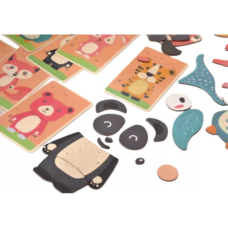 EXTRALINK TOYS Magnetyczna Książka Puzzle Zwierzęta 68 Elementów
