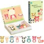 EXTRALINK TOYS Magnetyczna Książka Puzzle Zwierzęta 68 Elementów