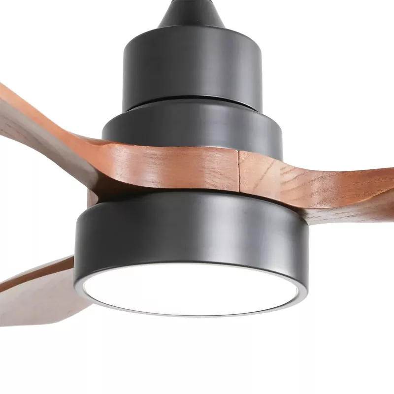 Extralink Walnut Dark 48 inteligentny sufitowy wentylator WiFi z oświetleniem LED, ciemny orzech, 122cm, aplikacja Tuya, pilot, silnik DC, 6 prędkości, ściemnianie, kompatybilny z Alexa i Google