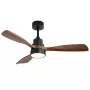 Extralink Walnut Dark 48 inteligentny sufitowy wentylator WiFi z oświetleniem LED, ciemny orzech, 122cm, aplikacja Tuya, pilot, silnik DC, 6 prędkości, ściemnianie, kompatybilny z Alexa i Google