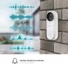 Zestaw wideo-domofonu EZVIZ CSDB25MP z bezprzewodowym dzwonkiem, rozdzielczość 2K+, kąt widzenia 176°, IP65, bateria 5200 mAh, microSD do 256GB, współpraca z Alexa/Google