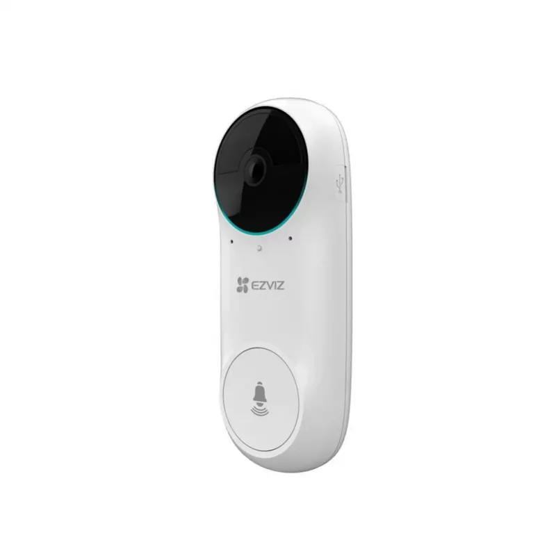 EZVIZ DB2C Bezprzewodowy Wideodomofon 1080p Full HD, 160° FoV, Noktowizja, Dwukierunkowa Komunikacja, IP65, Zasilany Bateryjnie, Współpracuje z Alexa/Google Assistant