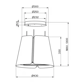 Okap kuchenny ścienny Faber Beat Titanium Matt F45, 45 cm, 630 m³/h, LED